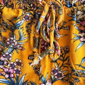 Pink Republic Yellow Floral High Waist Shorts